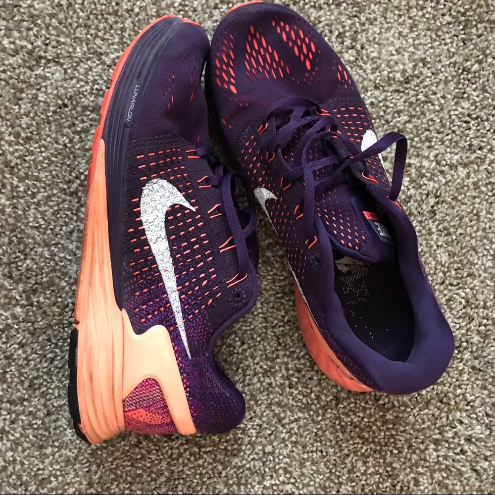 Purple and peach Nike’s